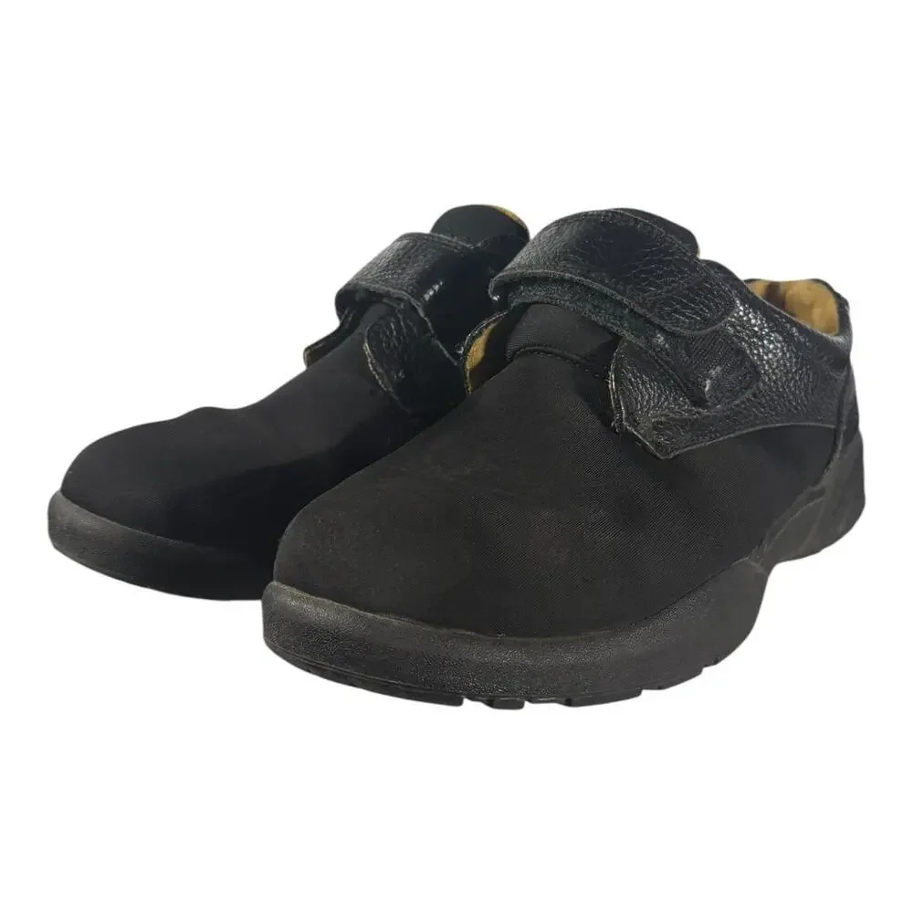 Dr. Comfort Brian X-Depth 6910 Black Leather Stretch Orthotic Men’s Shoes 9.5 XW